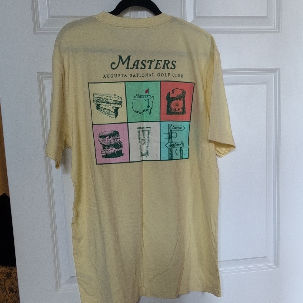 Masters 2024 Augusta National Golf Club Yellow Short Sleeve Tee NWT - Picture 3 of 6